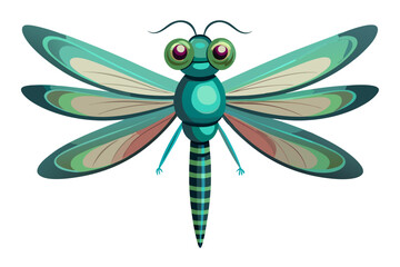 vector illustration of a dragonfly
