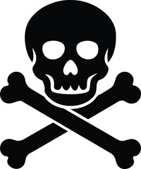 Human Skull Silhouette vector illustration