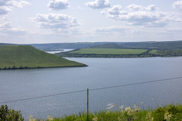Landscape by the water on a summer day