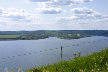 Landscape by the water on a summer day