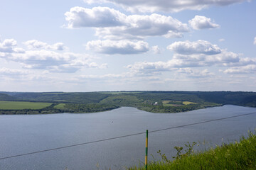 Landscape by the water on a summer day