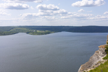 Landscape by the water on a summer day
