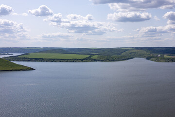 Landscape by the water on a summer day