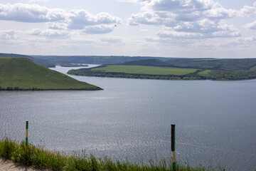 Landscape by the water on a summer day