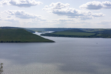 Landscape by the water on a summer day