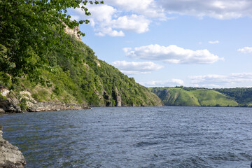 Landscape by the water on a summer day
