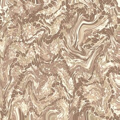 Abstract Brown Wave Background: A dynamic abstract art piece features a harmonious blend of wavy patterns, rendered in an earthy palette of brown tones, evoking a sense of movement and organic form.