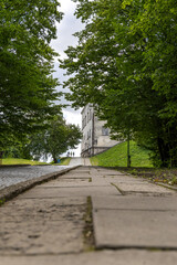 Long road in the park