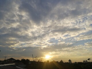 Sunset in the evening.