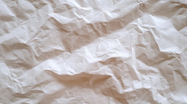 Crumpled Paper Texture Background with Irregular Wrinkles and Shadows for Design and Printing Projects 120 Characters