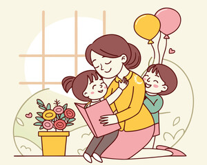 Mothers Day Family Moment | Parent and Child Celebration