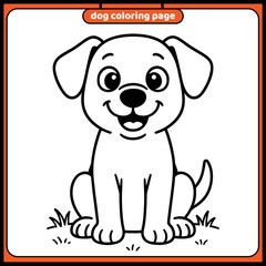 coloring dog design template