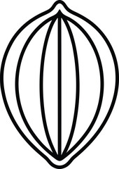 Cardamom pod line art vector graphic illustration