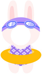 동물토끼(계절여름수영복튜브얼굴합성)