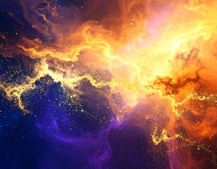 Abstract fiery nebula