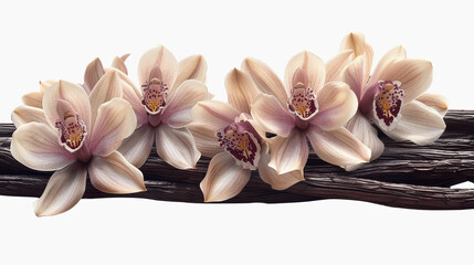 Vanilla pods and orchid flower cut out.png