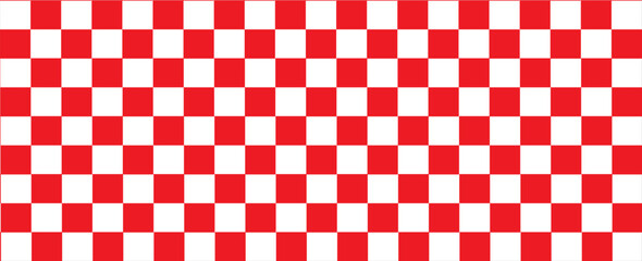 Fototapeta premium vector of panorama of red and black chessboard background. pattern for fashion, border, cloth, flag, wrapping paper, cover skin, table cloth, scene. flag.