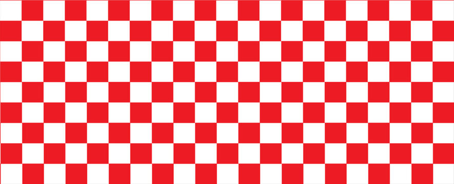 vector of panorama of red and black chessboard background. pattern for fashion, border, cloth, flag, wrapping paper, cover skin, table cloth, scene. flag.