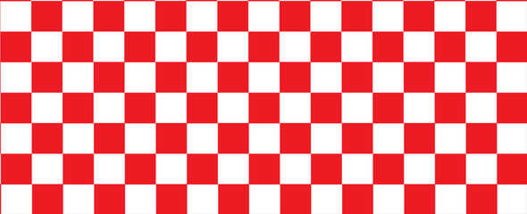 vector of panorama of red and black chessboard background. pattern for fashion, border, cloth, flag, wrapping paper, cover skin, table cloth, scene. flag.