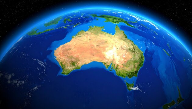 Earth's perspective of Australia