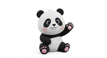 Fototapeta premium 3D cartoon panda 