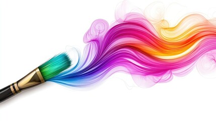 Colorful paintbrush stroke