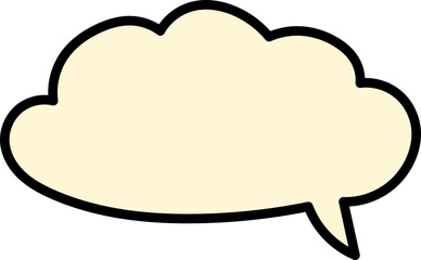 Text and Speech Bubble