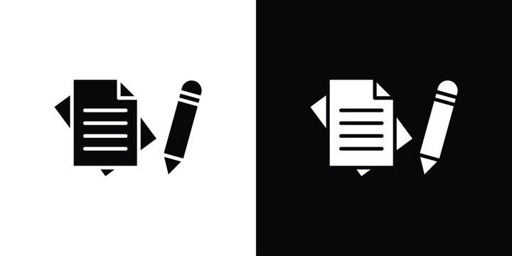 Wills and trusts icon Flat Vector illustration. Simple black symbols