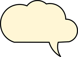 Text and Speech Bubble