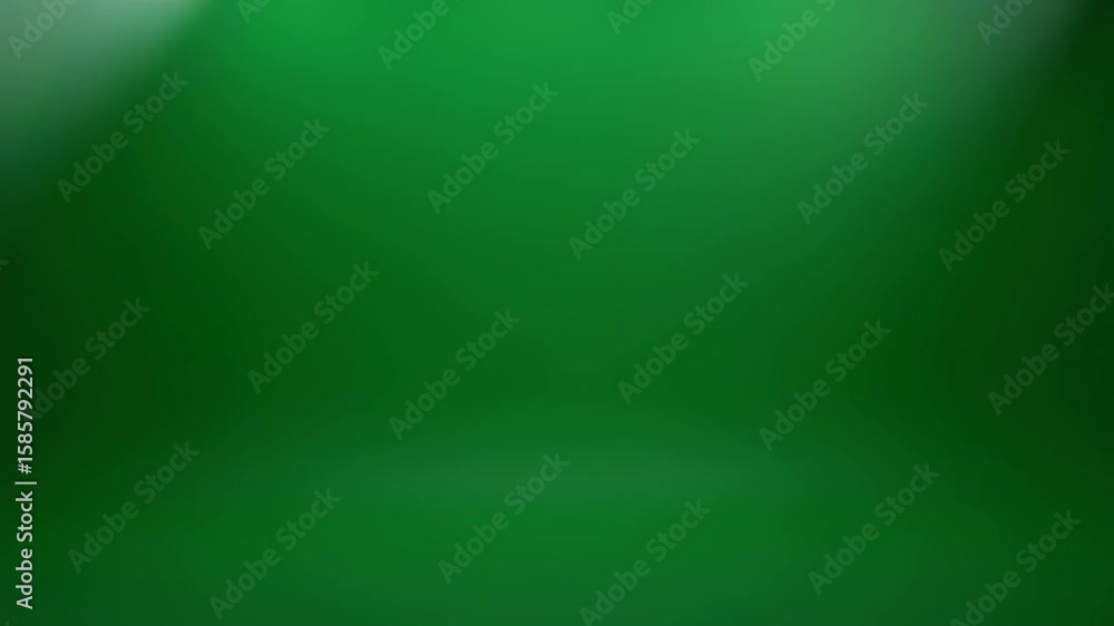 Poster vibrant green background with smooth gradient and soft lighting in studio