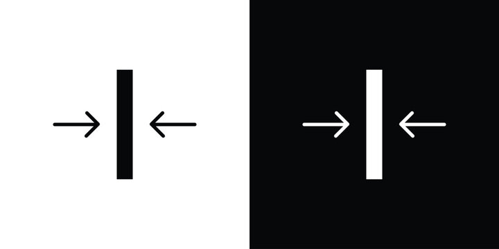 Thickness icon Flat Vector illustration. Simple black symbols