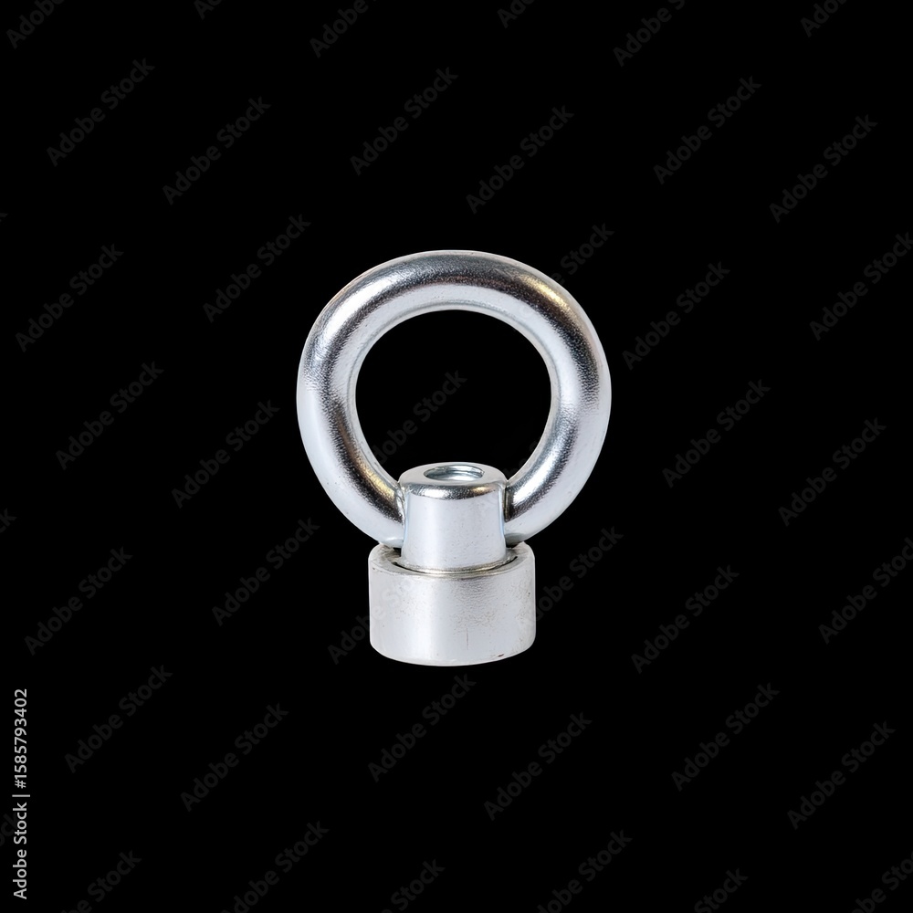 Poster sleek metal eye bolt with round loop for secure fixing and rigging applications