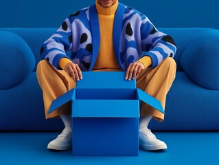 Modern Fashion Style with Colorful Box