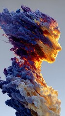 Vibrant Abstract Colorful Ink Explosion Art