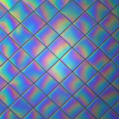Seamless holographic foil pattern creating an iridescent diamond texture, ideal for backgrounds and trendy designs