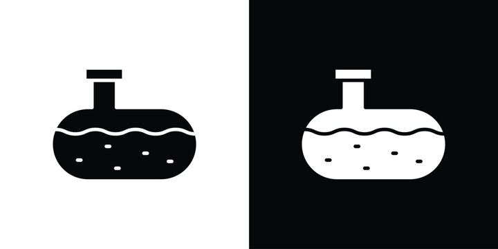 Sewerage tank icon Flat Vector illustration. Simple black symbols