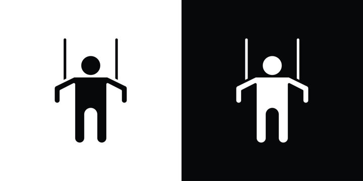 Puppet icon Flat Vector illustration. Simple black symbols