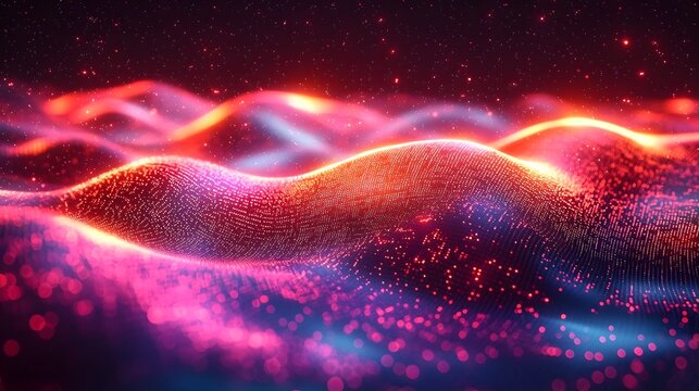 Neon Waves of Digital Progress