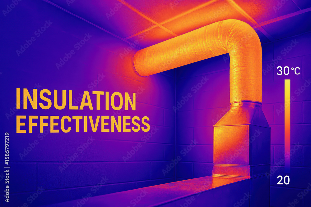 Aufkleber insulation effectiveness in air duct system improves energy efficiency and temperature control in en
