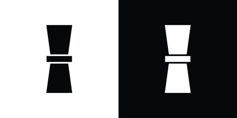 Jigger icon Flat Vector illustration. Simple black symbols