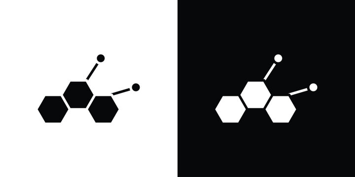 Hormones icon Flat Vector illustration. Simple black symbols