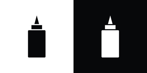 Glue icon Flat Vector illustration. Simple black symbols