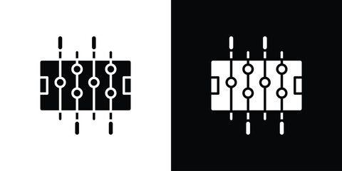 Foosball icon Flat Vector illustration. Simple black symbols