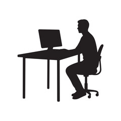 businessman working on laptop