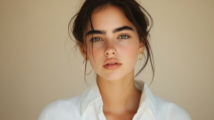 Close up portrait of a beautiful woman