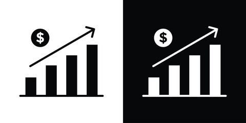 Fiscal policy icon Flat Vector illustration. Simple black symbols