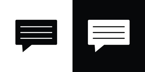 Feedback icon Flat Vector illustration. Simple black symbols