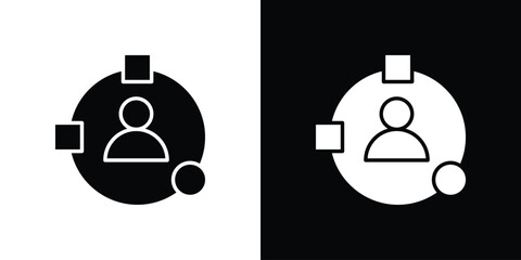 Experience icon Flat Vector illustration. Simple black symbols