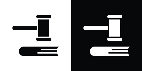 employment law icon Flat Vector illustration. Simple black symbols