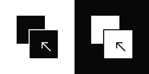 Drag and drop icon Flat Vector illustration. Simple black symbols